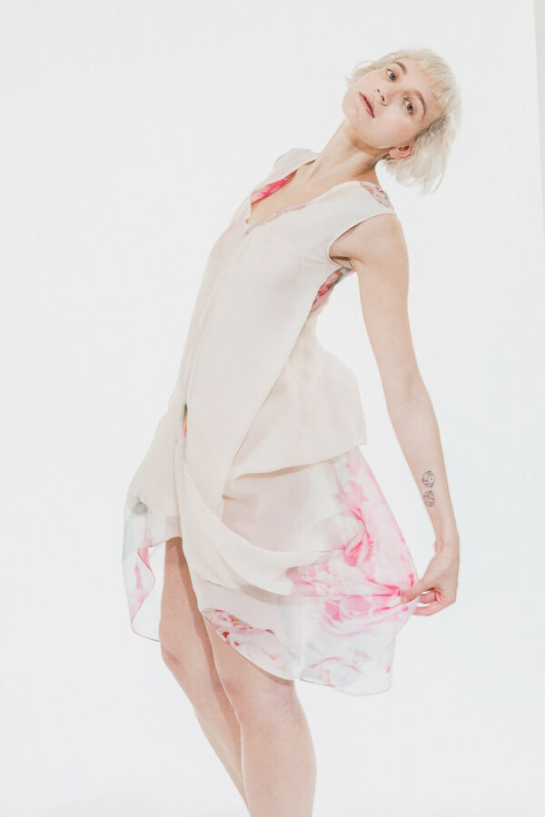 Hand-Painted Floral Silk Robe - Image 2